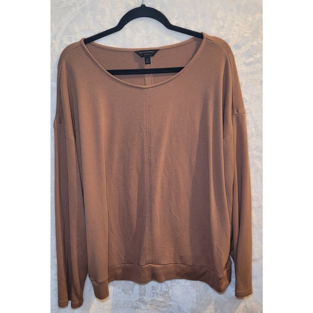 Women's Banana Republic Soft Knit Blouse Long Sleeve Top Size X-Large